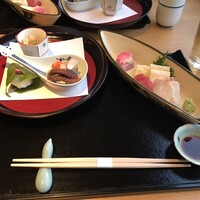 京懐石とゆば料理 松山閣 JR京都伊勢丹店 - ゆばのお刺身。