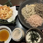 Syunsyokusyu teuchisoba tamagawa - 桜切り蕎麦と十割と二八の3種