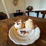 Quatre Cafe&Donut - 生クリーム&ショコラ　友人オーダー