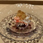 鮨 近藤 - ずわい蟹にポン酢ジュレ