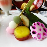 Kioi Nadaman - 焼物 鰆桜葉焼 菜の花さつま揚げ 