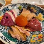 鉄板ぢどり焼TARO - とり刺し4種盛り