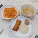 後楽園飯店 - エビチリ＆点心＆スープ