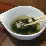 キッチン ブルー グローブ - 最後のわかめスープ