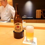 Sushi Ginza Onodera Otouto - ⚫サッポロラガービール赤星中瓶