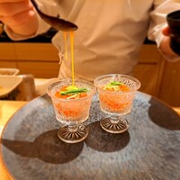 鮨 銀座おのでら 弟 本店 - 卵黄を最後に掛けて～完成