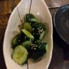小田原産 朝どれ地魚地酒 湘南大衆横丁 - きゅうりはごま油で和えてある