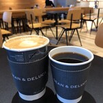 DEAN & DELUCA CAFE - カフェラテM ブレンドコーヒーS