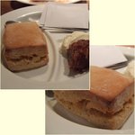 きな粉スコーン紅絞りあん添え