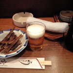 Miyagawa - ビールと突き出しの骨煎餅