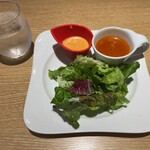 Musashino Mori Kohi - シーズナルコース(税込¥2,178)のサラダ(メインの選べるパスタは撮り忘れ)