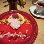 Musashino Mori Kohi - グランドメニュー(オムライス)と季節の冷やしパンケーキセット(ドリンクはホットティー) ¥935  合計¥2,233