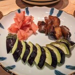 Otakou - 3種浅漬　赤カブ、菊芋醤油漬、水ナス