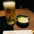 博多もつ鍋おおやま - 料理写真:ビール＆お通し