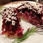 Cafe RUSSIA - ミルフィーユの断面・コレは絶品でした♪