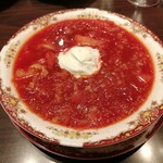 Cafe RUSSIA - ボルシチ・お肉もやわらかで美味しかったです♪