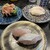 廻鮮寿司処 タフ - 料理写真:手前がカンパチ、奥が真鯛と桜エビ