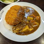 CoCo壱番屋 - 料理写真:...「ロースカツ+やさい（1318円）」、やさい付けないとルーだけよね。。