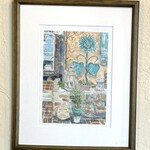 ピオニーズティールーム - お店の外観が描かれた素敵な絵画