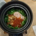 上越やすだ  - 三宝土鍋飯 (のど黒・蟹・いくら)