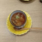 上越やすだ  - 自家製豆腐、新玉ねぎと浅利あん