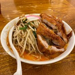 極濃湯麺 フタツメ - 辛い排骨タンメン1166円＋麺大盛り143円