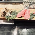 肉匠なか田 - 舞茸、ミスジ