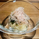 日本料理FUJI - 菜花、春菊、新玉ねぎのおひたし