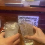 焼き鳥アポロ - 今日もアポロさんで乾杯できてよかったね。