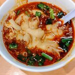 麺屋 そにどり - 期間限定 夜限定 自家製辛つけ麺(限定) + 豚足 アップ