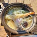 Binmugi Karuizawa Ten - Nabe-yaki Udon with Large Shrimp – Hot and Steaming