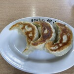 佐野青竹手打ちラーメン押山 - ジャンボ餃子の焼き色がいい