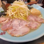 壱発ラーメン - ネギラーメン正油半熟玉子