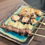 Aizu Basashi Oidare Yaki Tori Ion Shin Urayasu Hiko Dori - 焼鳥のおまかせ5本盛り-塩-