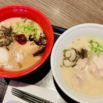 RAMEN EXPRESS 博多 一風堂 - 赤丸玉子入りと白丸とんこつ