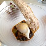 Restaurant27 - ('09/10)小さな前菜　半熟のうずら卵を割ると・・・