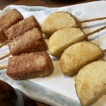 Kushimusubi Taku - 串揚げ　ハム、長芋