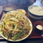 Kimiya Shokudou - 野菜炒め定食　普通盛り