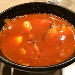 つけ麺 五ノ神製作所 - 2014年2月10日の海老トマトつけ麺の汁