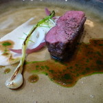 Fujiya 1935 - 2014年2月ソースの中の緑色は、ネギのだそうです。