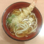 回転寿し トリトン - 温かい海老天うどん