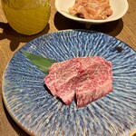 焼肉 龍華園 - 塩カルビとセセリの照り焼き