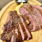 武田屋 - 締めはヒレとモモ　赤身肉のステーキいただきました