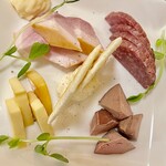 武田屋 - 燻製4種盛り　どれも美味しいですがチーズとレバーが特に濃くて美味しいです