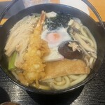 釜あげ饂飩　唐庵 - 海老天鍋焼きうどん(量が多いです)