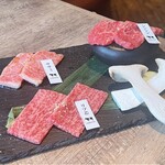 Shibuya Wagyuu Yakiniku Ushihachi Kiwami - 特上和牛3種盛り合わせ