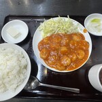 Nankintei - エビのチリソース煮＋定食