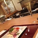 Le japon - 前菜とシャンパン