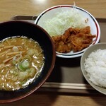 241840153 - ざんぎライス、かけ半ラーメンセット