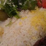 ペルシャレストラン MADAR - ・サフランライスに左端にバター
